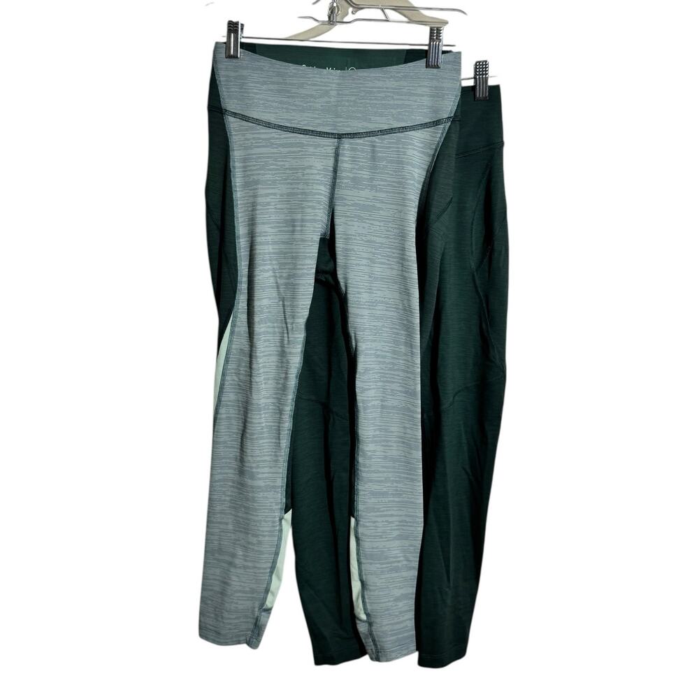 Outdoor Voices Leggings Lot of 2 Women S Green Ankle Yoga Workout Active Pilates